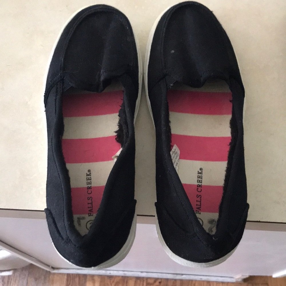Black slip on shoes size 2